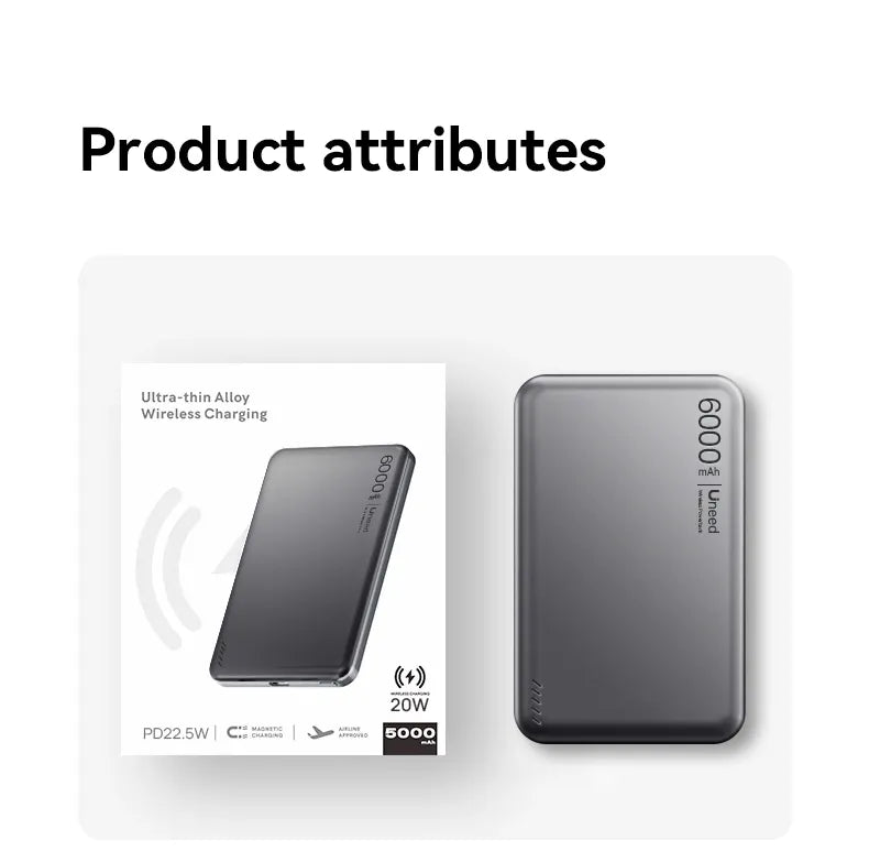 Ultra Thin Magnetic Fast Charging Powerbank 12000MAH Type C